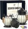 Scented Candles Gifts Set for Women, 2X 6 oz Aromatherapy Jar Candles for Home, Vanilla & Lavender Soy Wax Long Lasting Retro Lantern Candles Perfect